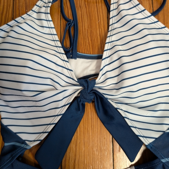 Nani Striped and Floral Blue And Yellow One-Piece Swimsuit Size S - Picture 3 of 6